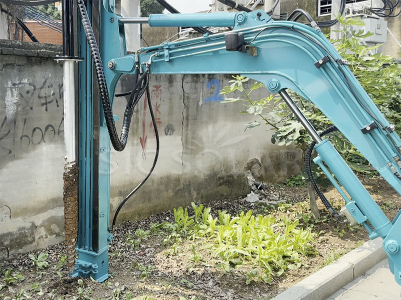 Ground Spiral Pile Drilling Machine