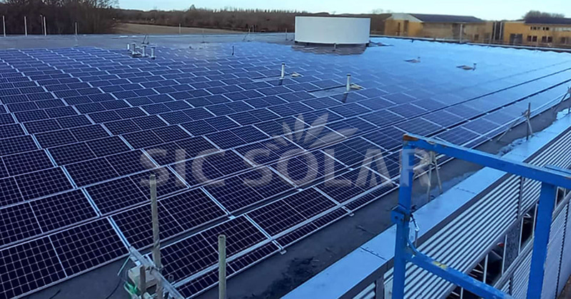 triangle system flat roof solar mounting