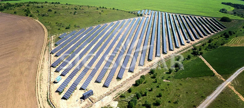 ground mount solar installation